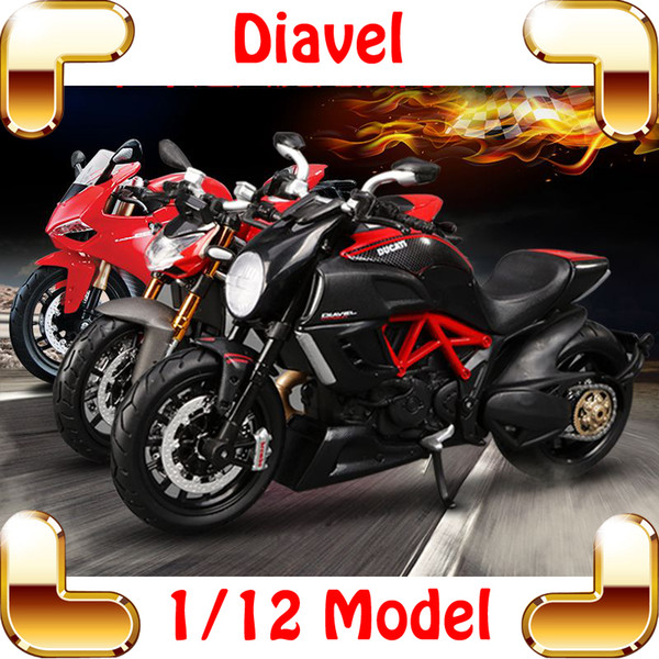 New Arrival Gift F4RR Diavel 1/12 Model Motorcycle Car Collection Scale Alloy Parts Decoration Toys Static Motorbike Present