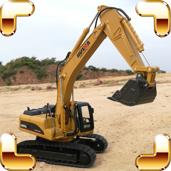 Christmas Gift 1/40 Digger Excavator Machine Metal Model Big Engineering Truck Vehicle Car Simulation Alloy Static Die-cast