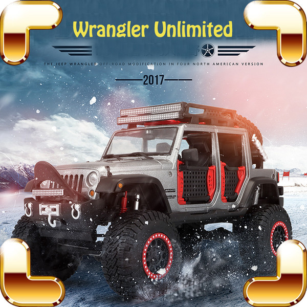 New Arrival Gift Wrangler 1/24 Metal Model SUV Big Vehicle Decoration Toys Car Collection Diecast Toy Metallic Alloy Present