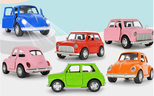 Best seller alloy car model recoil simulation cartoon car music toy car whit lights exquisite packaging