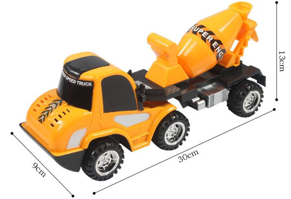 children's imitating inertial engineering vehicle early education puzzle car model toy cement mixer model toy wholesale