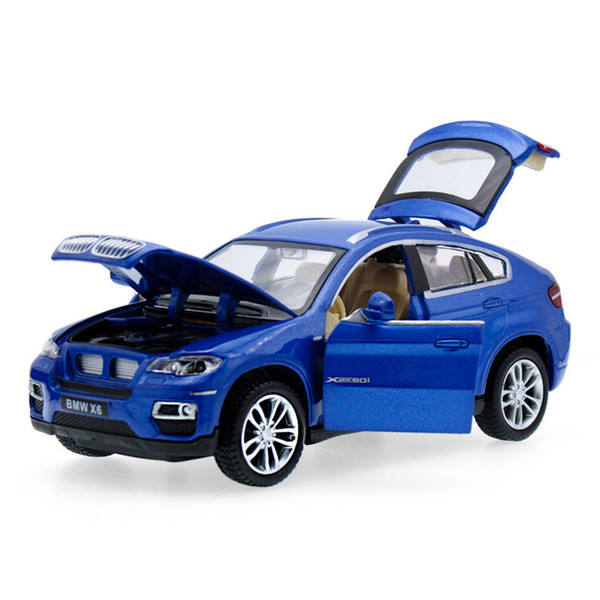 1:32 X6 Suv Coupe Simulation Toy Vehicles Model Alloy Pull Back Children Toys Genuine License Collection Gift Off-road Car Kids J190525