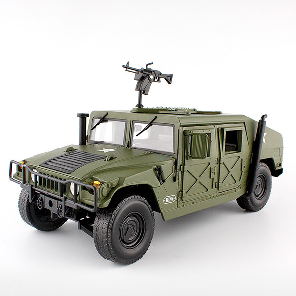 Alloy Diecast For Hummer Tactical Vehicle 1:18 Military Armored Car Diecast Model With 5 Door Opened Hobby Toy For Kids Birthday J190525