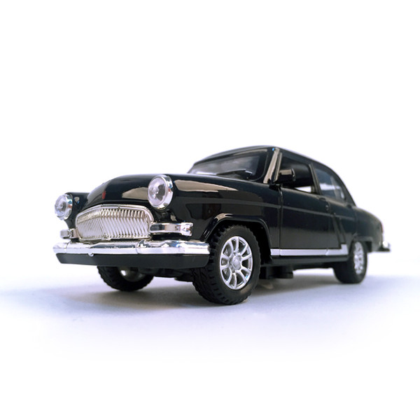 Diecast Car Volga Gaz-21 1:32 Scale Vintage Classics Alloy Car Model Vehicle Collectible Toy Pull Back Car With Sound And Light J190525