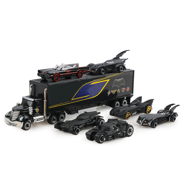 7pcs/set Diecast Metal Truck Car Batman Batmobile Car Alloy Diecasts & Toy Vehicles Car Model Toys For Children Christmas Gift J190525