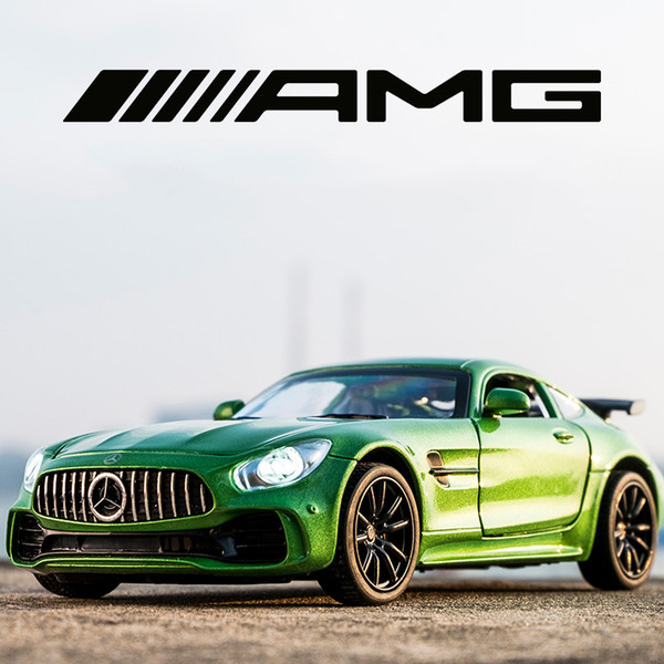 Kidami 1:32 Alloy Amg Gt Gtr Pull Back Diecast Car Model, Sound Light Miniauto Toy Vehicles For International Children's Gifts J190525