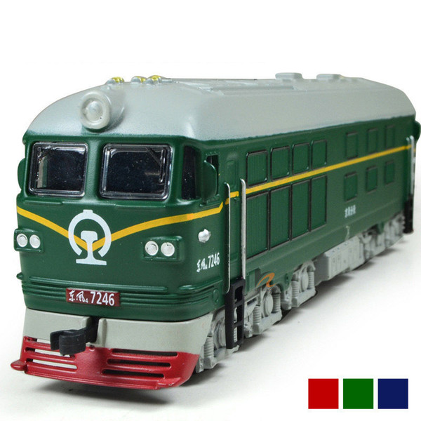 1:87 Alloy Diesel Retro Train Model Toy Cars Internal-combustion Locomotive Acousto-optic Toys For Children J190525