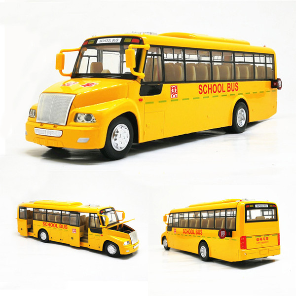 High Simulation 1:32 Scale Alloy School Bus Model Children Bus Toys Metal Model Vehicle Kids Toys Collection J190525