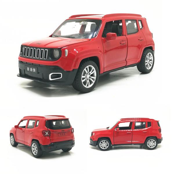 1:32 Jeep Renegade Suv Diecast Alloy Car Model With Pull Back Sound Light For Children Best Gift Toys J190525