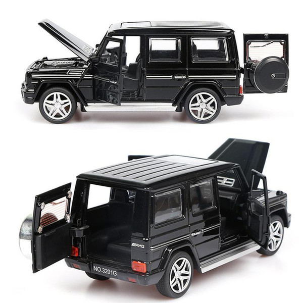 1:32 Alloy Pull Back Model Car Model Toy Sound Light Pull Back Toy Car For G65 Suv Amg Toys For Boys Children Gift J190525