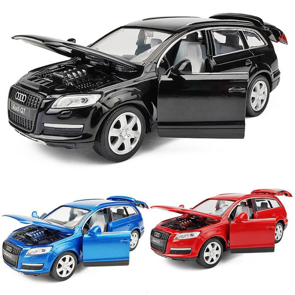 1:32 For Audi Q7 Alloy Model Sound And Light Pull Back Toy Car Home Decorations Children's Educational Toys Birthday Gift J190525