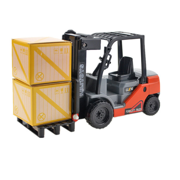 Small Internal Combustion Lifting Forklift Truck Car Model Toys For Children Gift Funny Kids Operational Capacity Decoration J190525