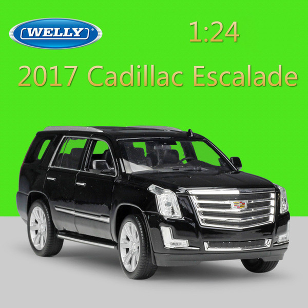 Welly 1:24 Diecast Simulator Model Car 2017 Cadillac Escalade Suv Metal Toy Cars Toys For Children Gift Collection Decoration J190525