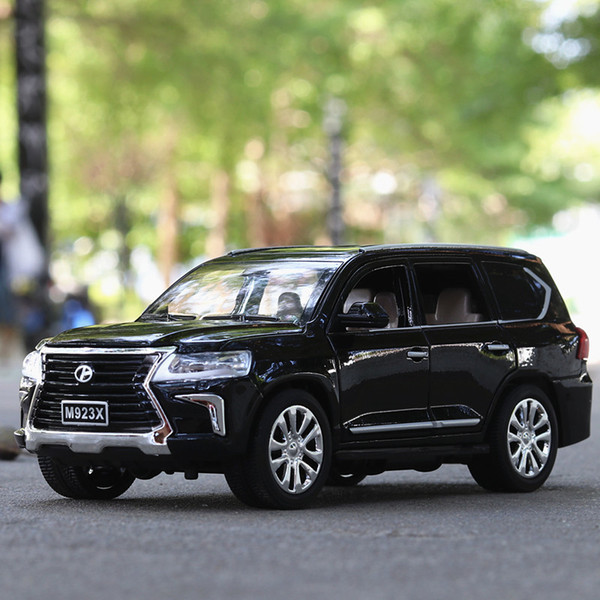 1/24 Lexus Lx570 Diecasts & Toy Vehicles Car Model With Sound&light Collection Car Toys Boy Children Gift Birthday J190525