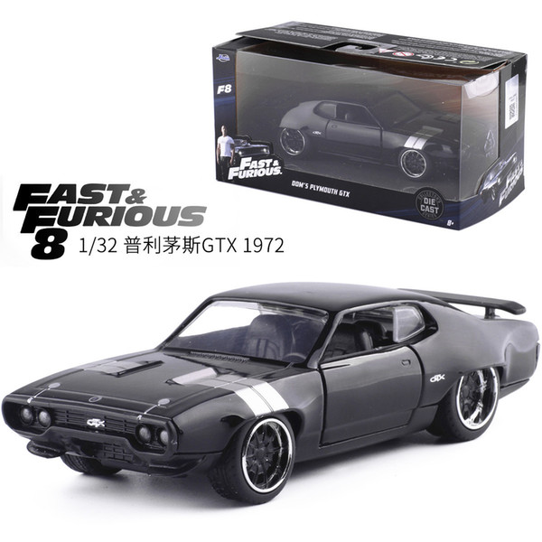 Jada1:32 Fast & Furious Alloy Car 1972 Plymouth Gtx Metal Die Cast Classical Street Race Model Toy Collection For Children Gifts J190525