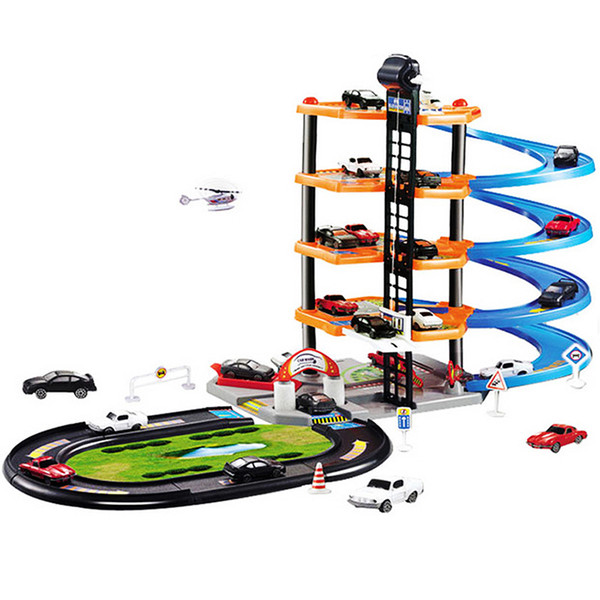 3d Car Parking Lot Diy Model Assembly Toy For Children Diy Track Car Racing Track Toy Assemble Railway Rail Car Slot Model Toy J190525