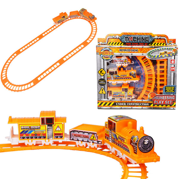 Hot Small electric rail trains toys Train & Railway Train Play Set battery operated Toys Gifts Children'sEducational Toy Splicing Rail Train