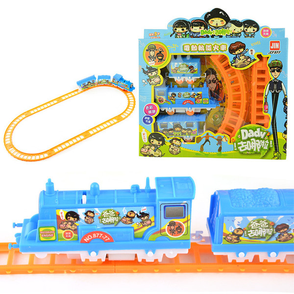 Small electric rail trains toys Train & Railway Train Play Set battery operated Toys Gifts Children'sEducational Toy Splicing Rail Train