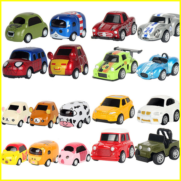 Mini resilient alloy car Cross-border supply boomerang cars model simulation fire bus car children toy car for kids toys