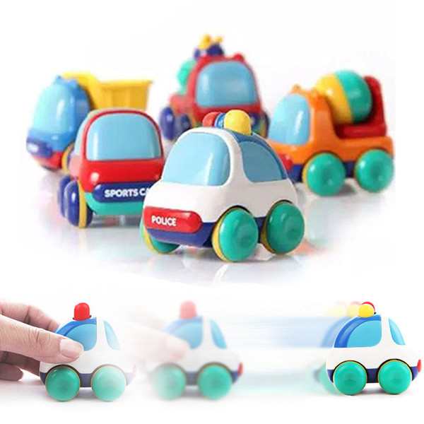 Toyroyal Baby Inertia Vehicles Push and Go Toddlers Mini Friction Plastic Powered Car Toys Gift for Children Kids Boys and Girls