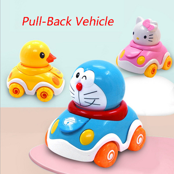 Hello kitty Baby Inertia Vehicles Doraemon Push and Go Toddlers Mini Friction Plastic Powered Car Toys Gift for Children Kids toys