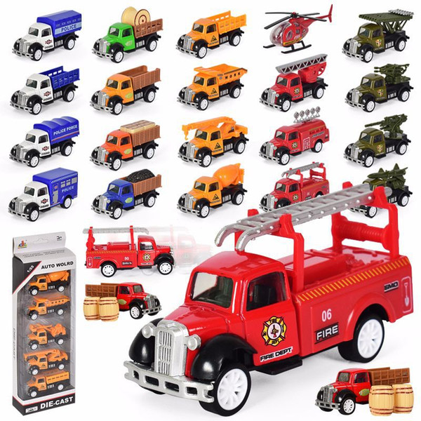 1:55 Farmer truck alloy model toy five suit engineering military fire car model toy children diy scooter Christmas birthday gift wholesale