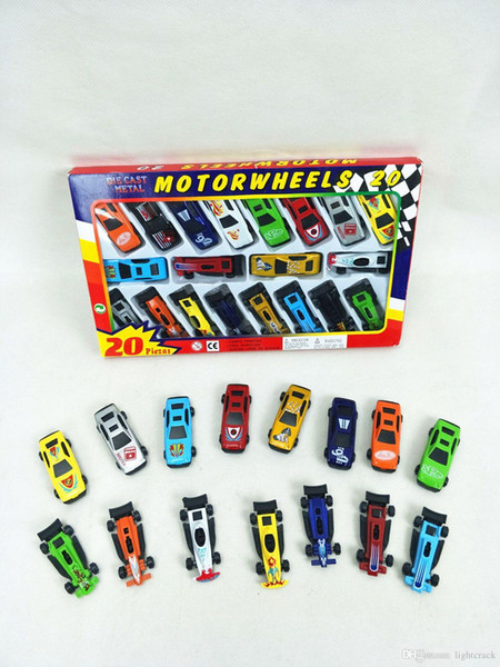 Cars Model Toys Metal Shell Simulation Model Racing Children's Toy Gift Collection 20pcs/box Packaging Free Ship Via DHL