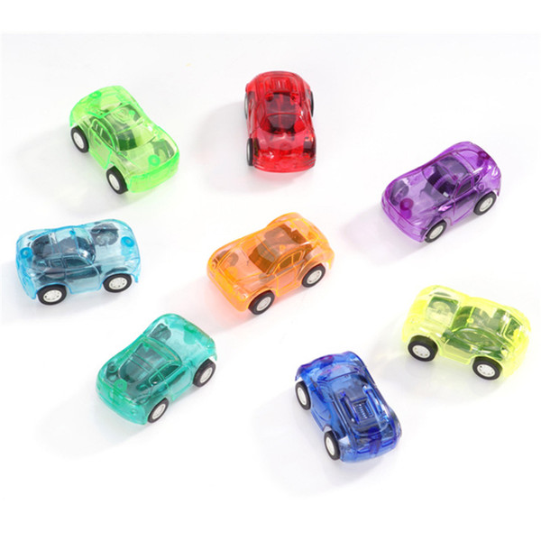 Wholesale Mini Plastic Transparent Pull Back Car Easter Egg Filler Cute Plastic Car Toys for Promotion Gifts