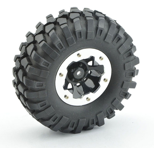 LNL 4Pcs 1:10 Rc Crawler 108mm Tires 1.9'' Wheel Rim Beadlock for Axial SCX10 D90 RC Rock Crawler Truck