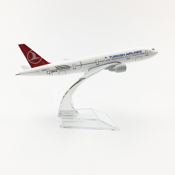 1/400 Scale Aircraft Boeing 777 Turkish Airlines 16cm Alloy Plane B777 Model Toys Children Kids Gift for Collection