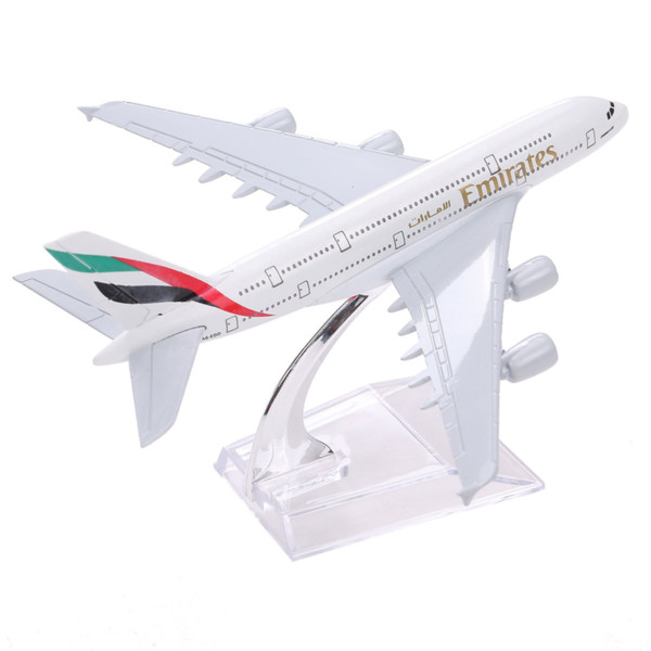 Airbus380 Emirates Airlines A-380 Aircraft Aeroplan 16cm Diecast Model United Arab Emirates A380 High Simulation