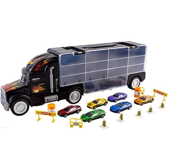 new arrived Transport Car Carrier Truck Toy for Boys and Girls (includes 6 cars and 28 slots)