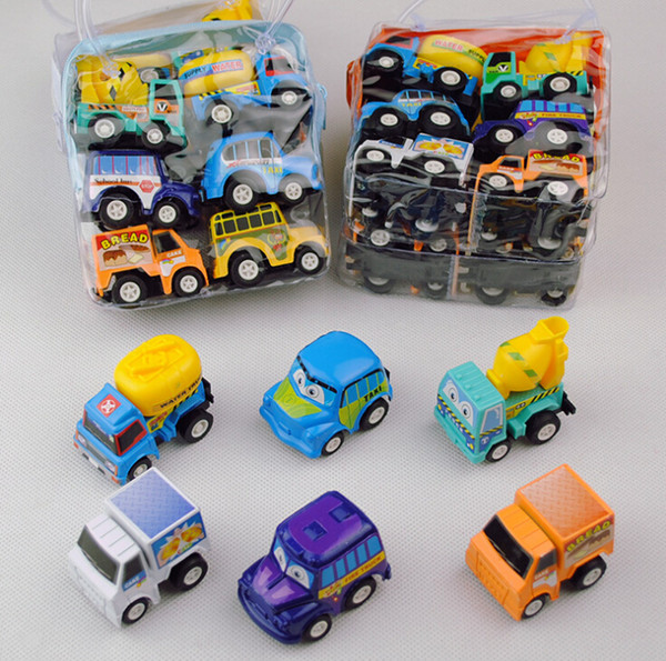 Kids toy car model wholesale Baby children's toy car pull back inertial toy car 6 packs each