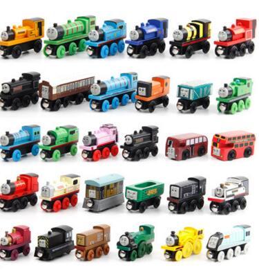 Wooden Toy Vehicles Wood Trains Model Toy Magnetic Train Great Kids Christmas Toys Gifts for Boys Girls