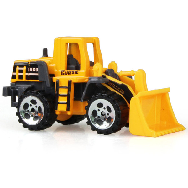 1:64 Medium Size Imitation Inertia Multi-type Forklifts Mixer trucks Engineering Vehicles Kids Excavator Model Car 38.5*10*4cm