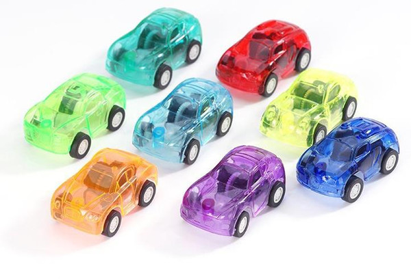 Pull Back Car Vehicle Toys Gifts Children Transparent Mini Car Toys Party Favor for Kids Diecast Model Cars