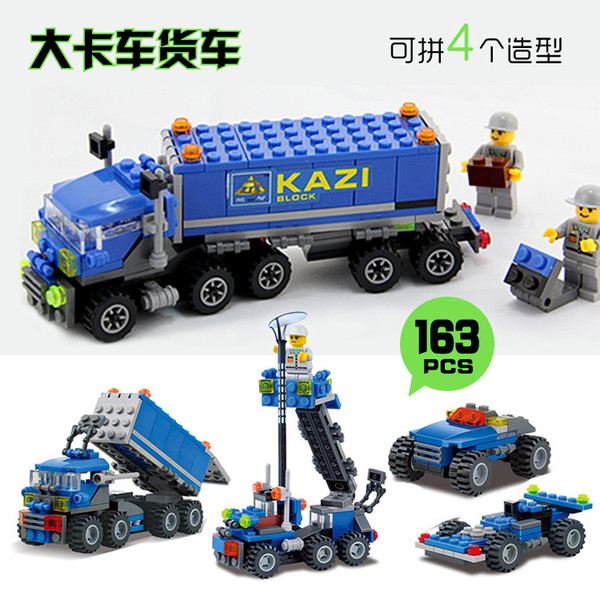 2017 4style Block truck Inductive Fangle Vechicle Toy Children's Car Truck Model Tank Car Toy Factory Direct Large Stock B621