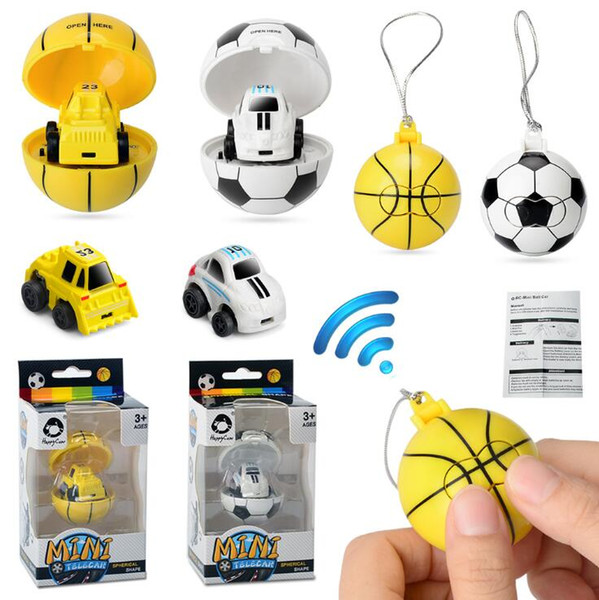 2.4G Mini RC Car Football Basketball Soccer Remote Control Car Model Toys for Children Cartoon Novelty Items OOA5484