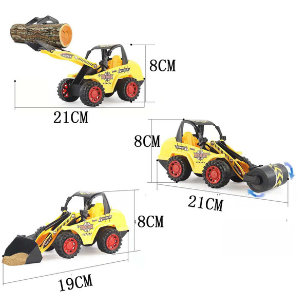 Engineering truck toys bulldozer, road roller, forklift,model vehicle set,Articulation movable simulation car gift for kids