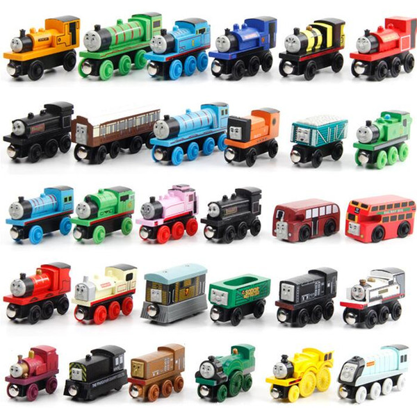 Wooden Small Trains Cartoon Toys 70 Styles Trains Friends Wooden Trains & Car children boy/girl Toys Best Christmas Gifts Free Shipping