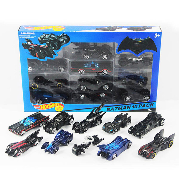 10pcs/set Mini BATMOBILE Diecast Cars 1:64 Electroplated Metal Fast and Furious Batman The Dark Night Model classic Car Toys for Kids