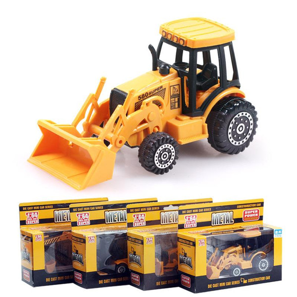 1:64 Alloy Toy Car Engineering Vehicle Model Forklift Excavator Crane Transporter Dump Truck Digging Car Frorklift Hot Toys Wholesale