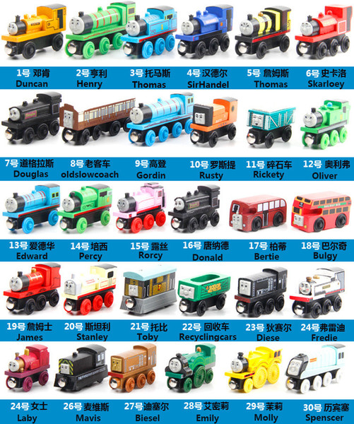 New Wooden Small Trains Cartoon Toys Kids Wooden Toys Trains Friends Wooden Trains Coach Car Toys