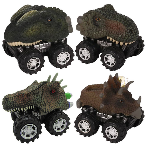 Children's Day Gift Toy 2018 Dinosaur Model Mini Toy Car Back Of The Car Gift Truck Hobby Kids Funny Gift Drop Shipping