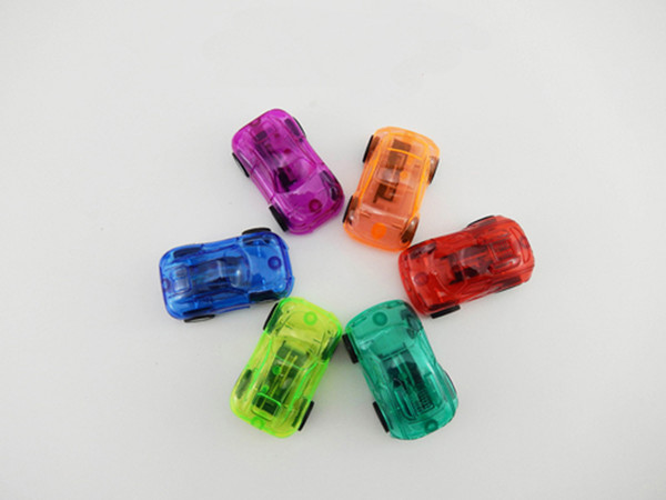 6 colors Transparent Mini Pull back Car Toys Children toys Plastic Cute Car Toy Birthday Xmas Gifts for promotion gift