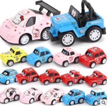 Children toy Cartoon car Q version mini alloy car model set Sliding car model decoration Christmas birthday gift wholesale