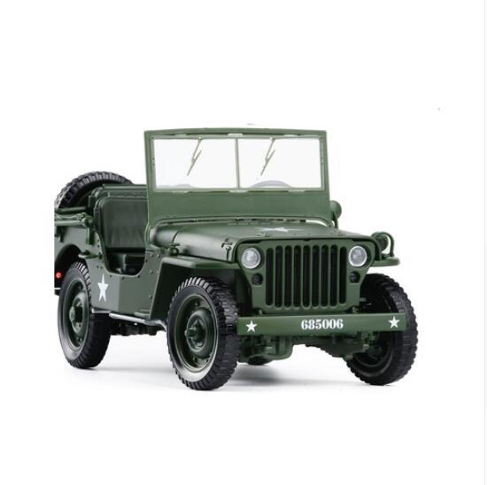 Tactical Military Model Jeeps Old World War II Willis Military Vehicles Alloy Car Model For Kids Toys Gifts 1:18