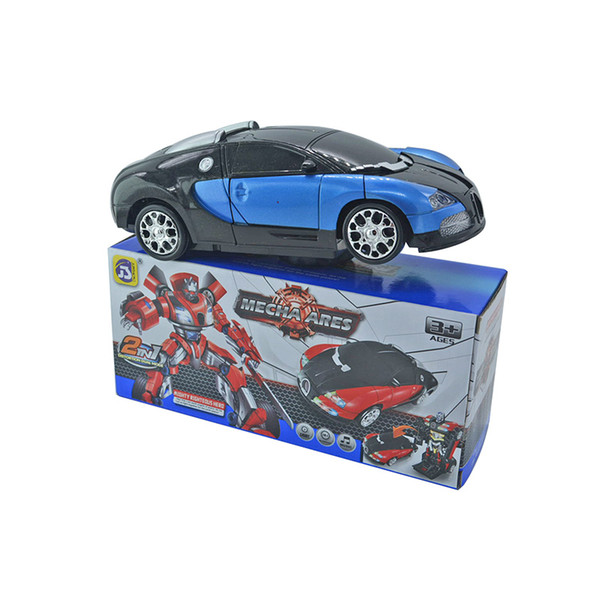 Free shipping Deformation toy car car robot Automatic conversion Light music Electric children's toys