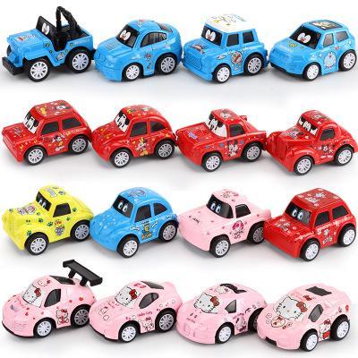 Children toy Cartoon car Q version mini alloy car model set Sliding car model decoration Christmas birthday gift wholesale kids toys