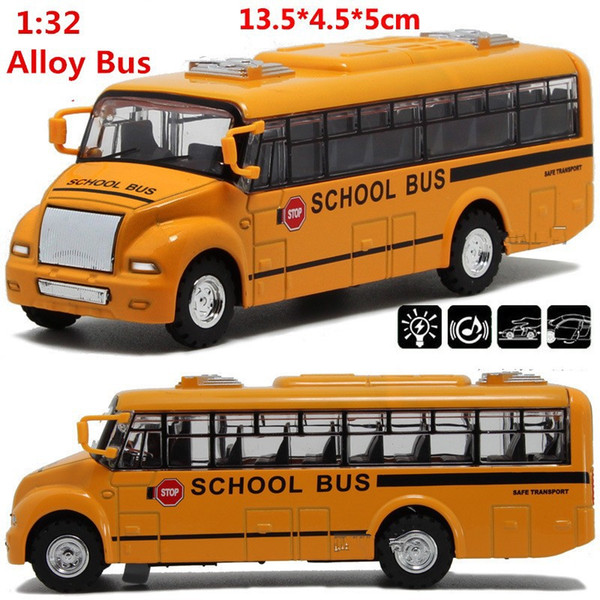 High simulation School bus, 1:32 scale alloy pull back School bus model, Diecast bus cars toy,Children's gift